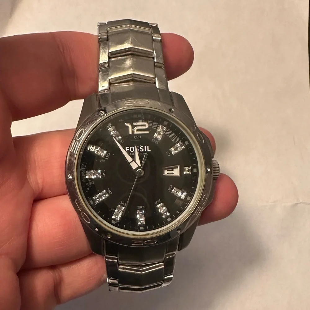 Fossil AM-4089 stainless steel watch